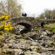Ashness Bridge is one of the most photographed structures in the area so the challenge here is to find a viewpoint different from everyone else’s. Check the water level in the beck to help decide the next stage of the walk.