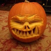 This photograph of a rather scary-looking pumpkin was taken by Tracey Evonne Wade
