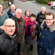 (front left), Cllr Tony Hills with (front right), Mark Cropper and Burneside Parish Councillors and Residents with big plans for housing, infrastructure and amenities to be delivered to Burneside.