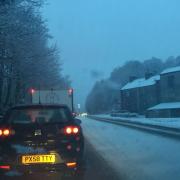 Standing traffic on the A590 at Backbarrow