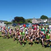 Runners set off at the Kirkby Gala fell race