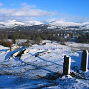 Winter view of the central fells from Brant Fell, Lake District