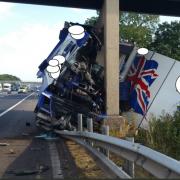 M6 shut in both directions after lorry hits bridge