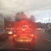 Two-mile traffic queues reported in both direction at Ulverston this morning