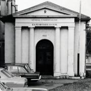 The facade of the old Kendal Gasworks at Parkside Road in 1970