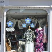 One of the Bentham shop fronts promoting the action week