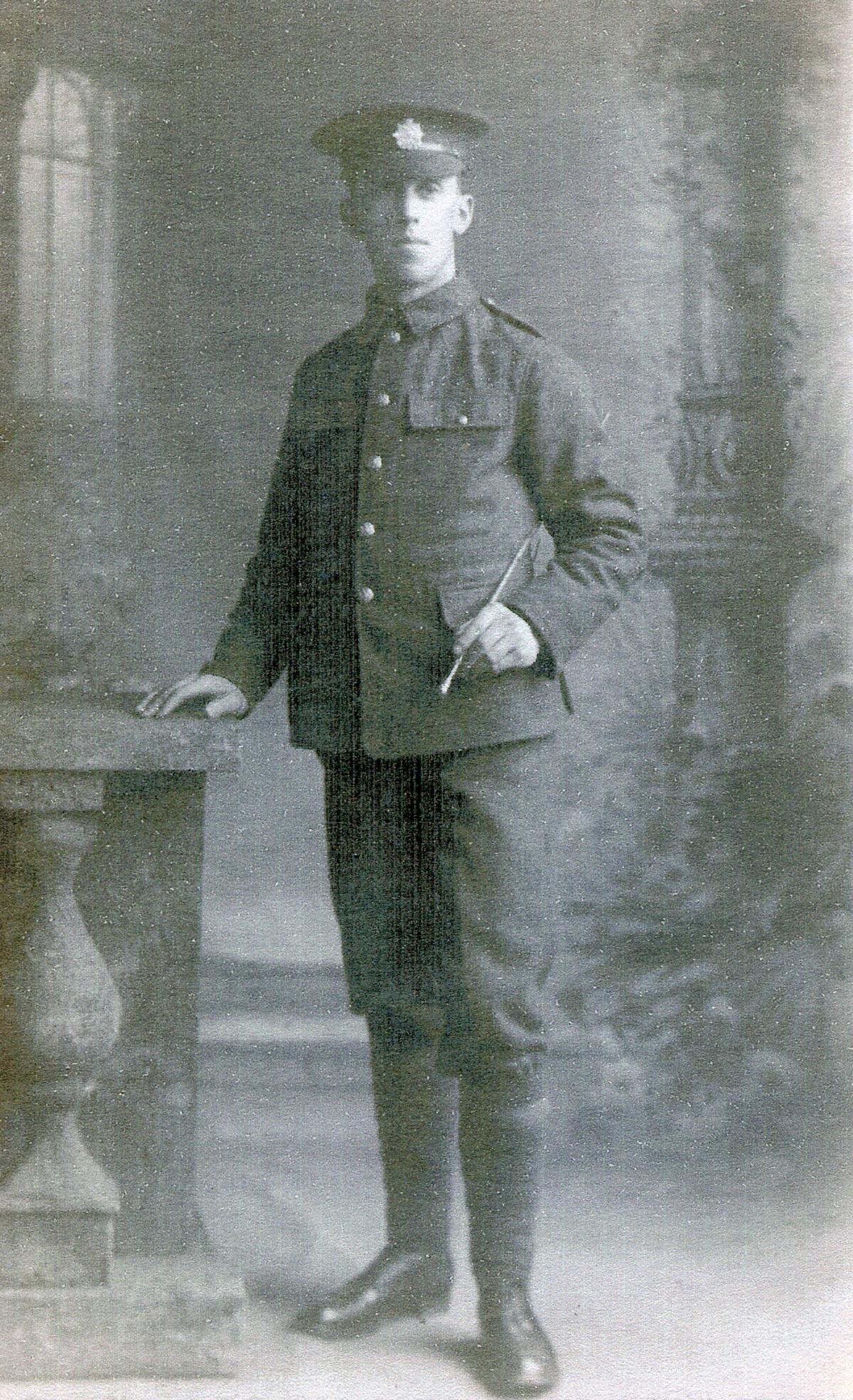 James 'Jim' Dawson, of Kendal, who served in a machine gun section throughout the war - and survived