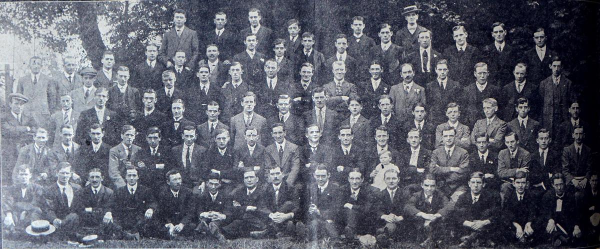 Some of the Kendal volunteers for the Pals Battalion in September 1914