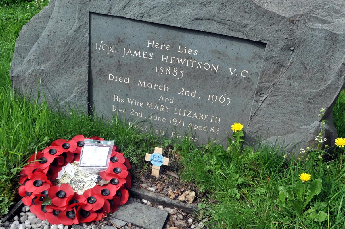 The Coniston grave of VC winner James Hewitson