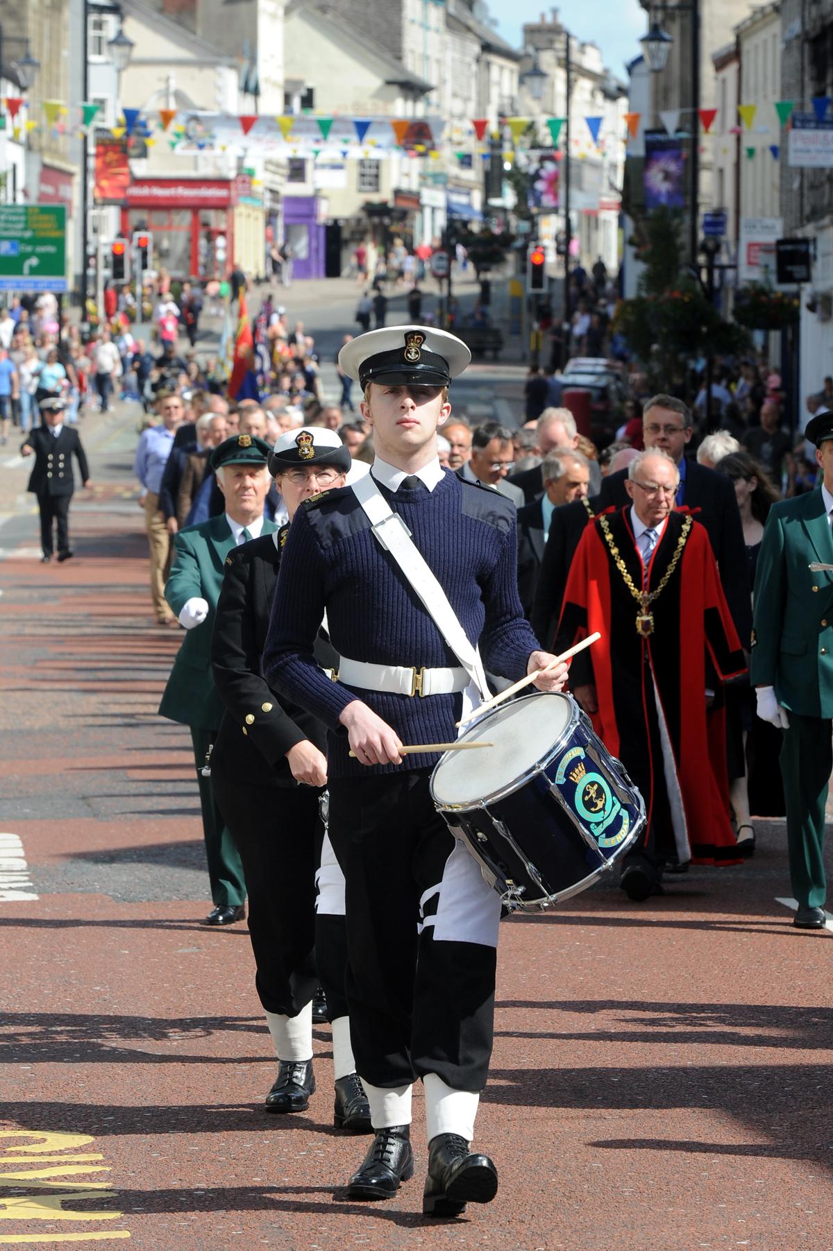 Mayor's Sunday Street parade and service at Kendal parish church.