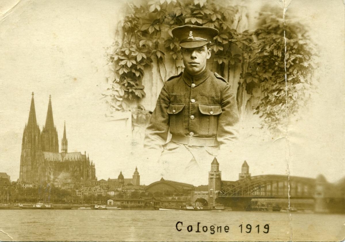 James Collins, who in later life worked in the Flying Boat factory in Windermere, was aged around 19 when he had this photograph taken in Cologne following Germany’s WW1 defeat.