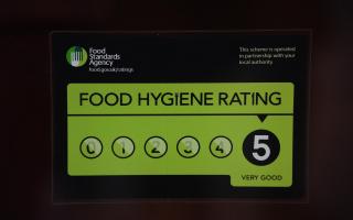 Food hygiene ratings have been awarded to 12  establishments.