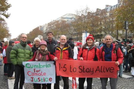 Kendal residents join climate change demonstration in Paris