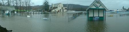 Flooding of the Lake in Bowness, sent in by Fiona Shore from Windermere.
