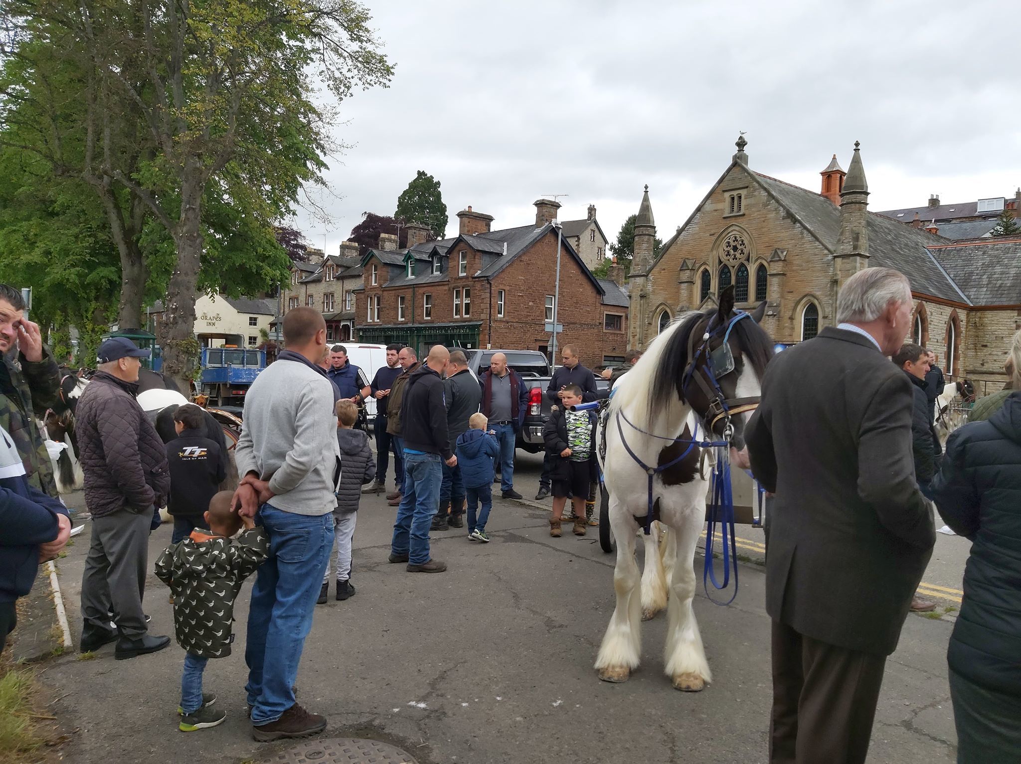 Scores of travellers arrived in Appleby this weekend even though the annual horse fair had been cancelled. June 7, 2020. 