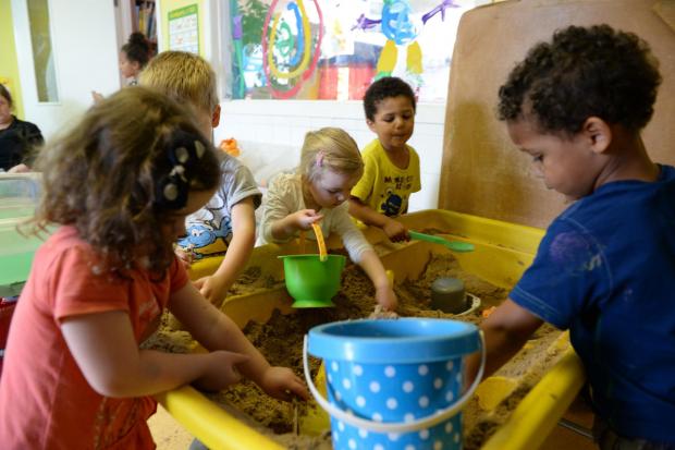 Picture Nick Ponty 6/8/14..Parents anger after Funding has been cut to Clarence House Nursery...General picture showing nursery children playing.