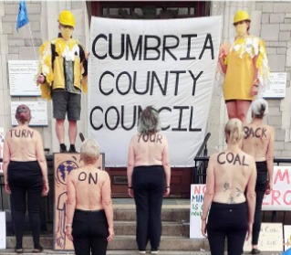 PRESSURE: Climate activists have tried to prevent the mines approval through months of protests 