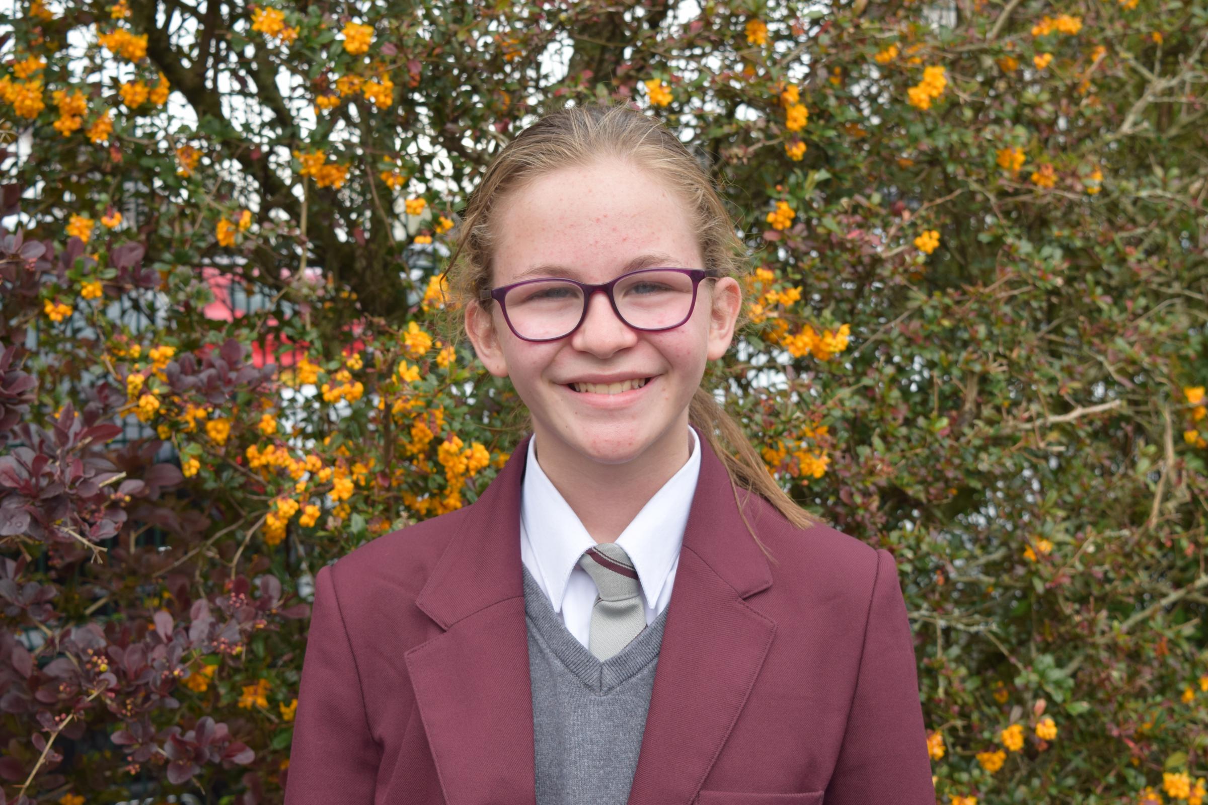 PUPIL: Mia, 12, attends Queen Katherine School in Kendal 
