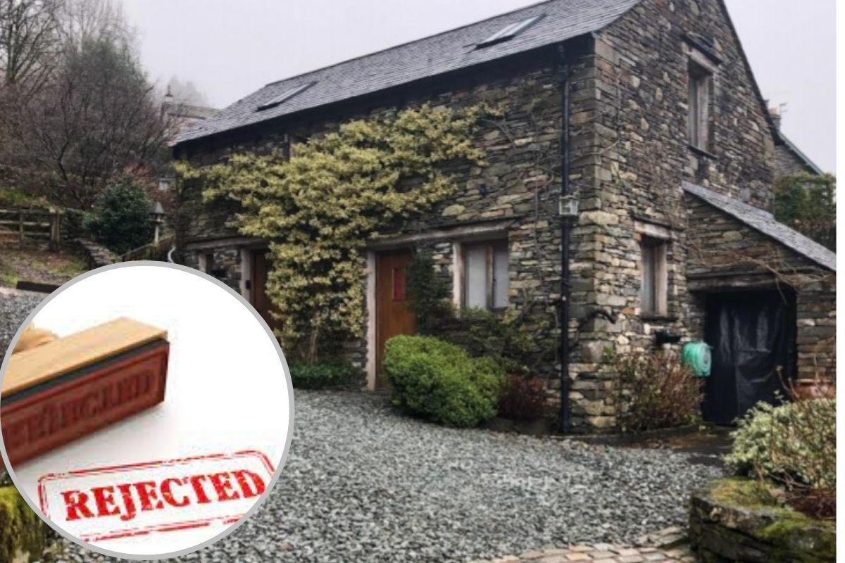 REJECTED former barn turned down for holiday lets