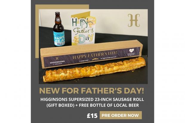 Cumbrian pie maker to sell record-beating sized sausage roll for Father’s Day. Pictures: Higginsons