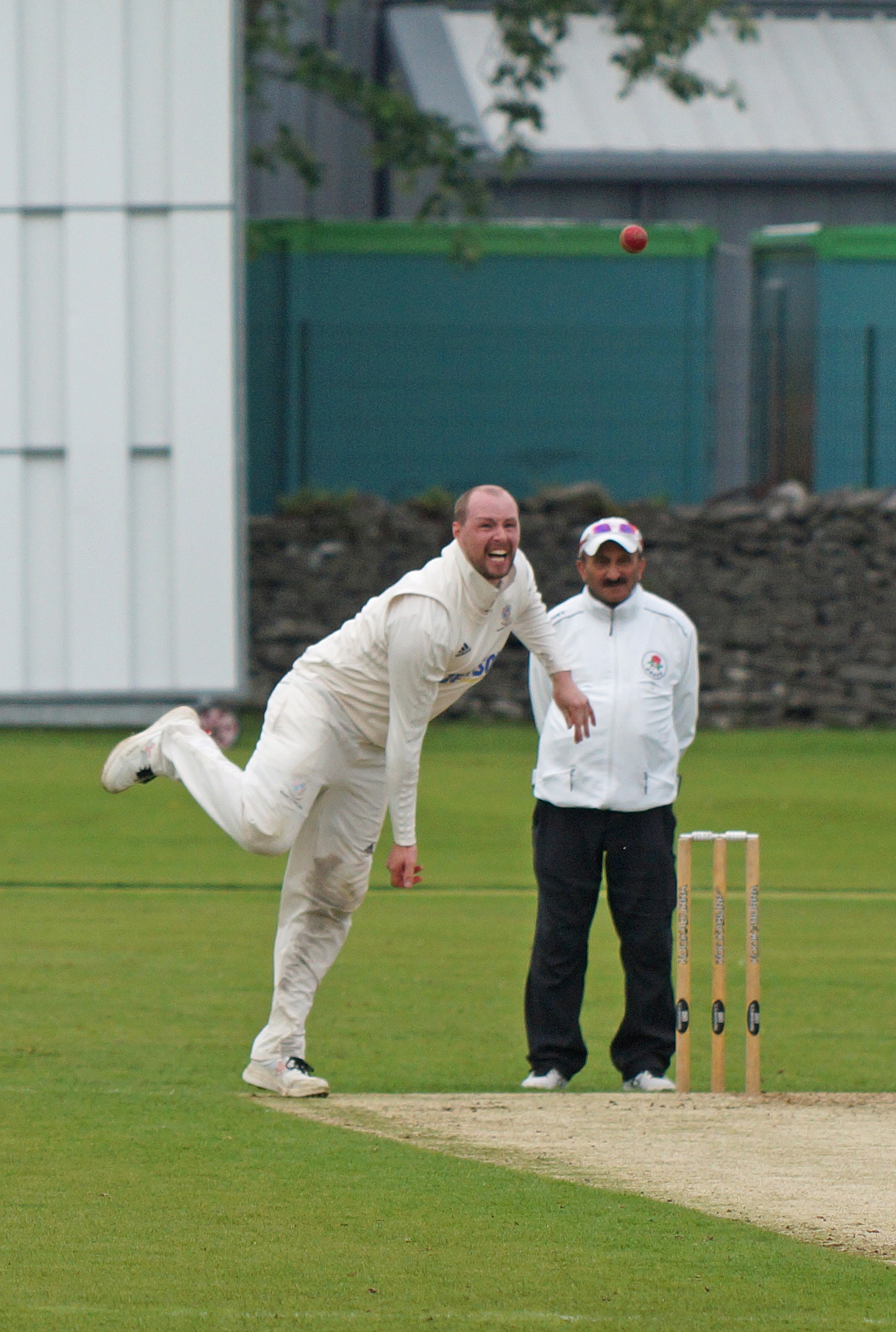 SPORT: Chris Miller with bat and ball (Picture and article Richard Edmondson)