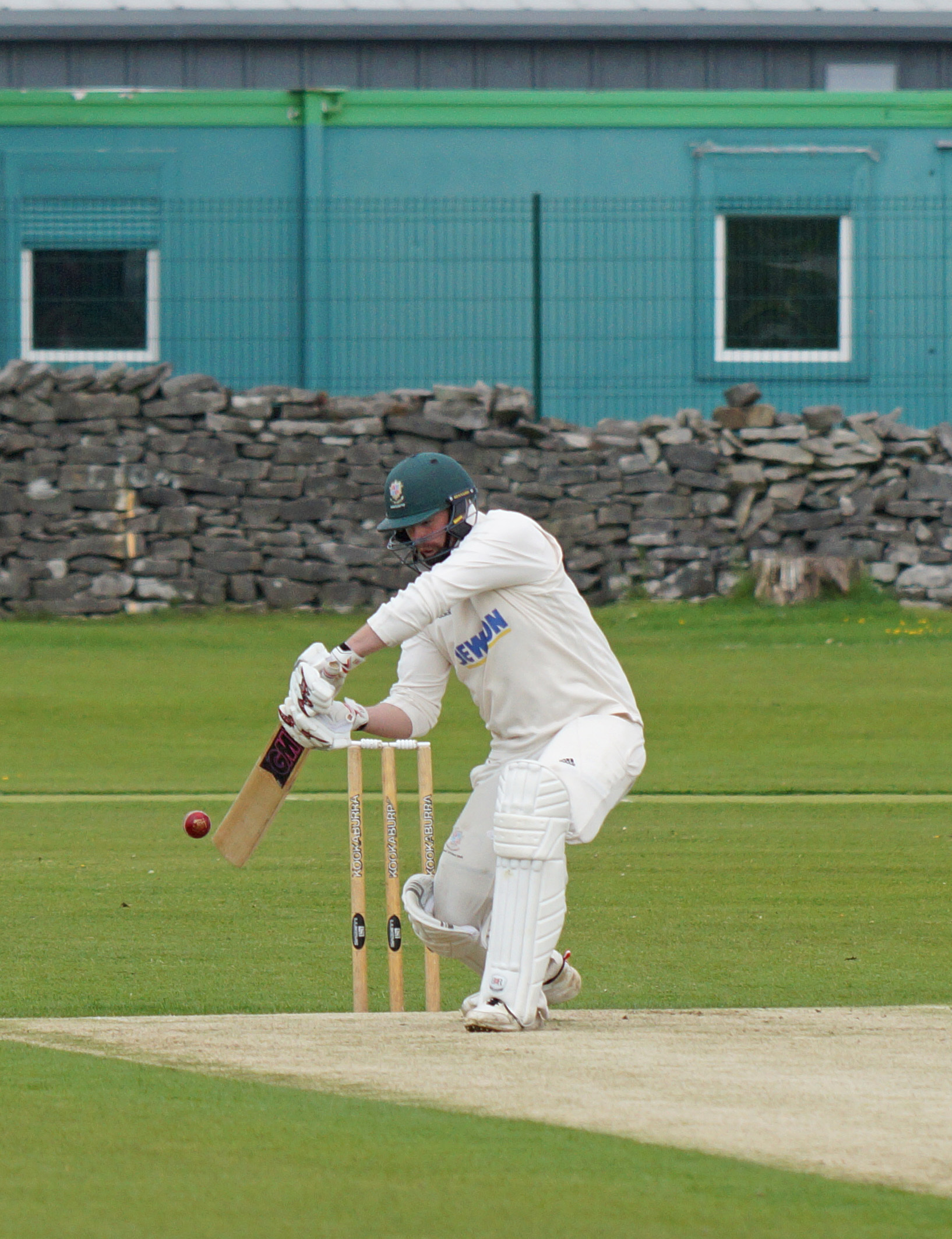 KENDAL: Chris Miller with bat and ball (Picture and article Richard Edmondson)