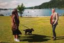 HELP: Graeme Hall helped John and Linda with their dog Harris in Bowness