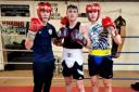 BOXING: John Dugdale, Taylor Finch and Paddy Hewitt training together (l-r)