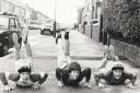 HISTORY: Break-dancing youngsters Jason McCarter, Danny Cave and Scott Reid in 1985