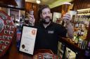 CELEBRATED: Phil Walker after winning the National Cider Pub of the Year in 2019