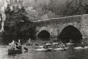 Setting off from Newby Bridge in 1991 are some of the 11 pupils and two teachers from Cartmel Priory School who canoed the length of Windermere to Waterhead. The PTA organised the event to raise money for a replacement canoe trailer and new canoes for
