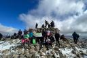 The group at the top of Scafell Pike