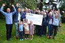 Residents of Kirkbie Green, Kendal receiving a grant for £500 from Kendal Town Council, with Tim Farron MP, Mayor of Kendal Cllr Julia Dunlop and Cllr Eamonn Hennessy