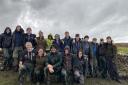 Kendal College students learnt the art of drystone walling