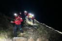 The LAMRT during their rescue attempts at the summit of Bowfell on Wednesday