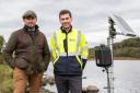 L to R: Kevin Pennells (Estate Manager, Graythwaite Estate) and Sion Platts-Kilburn (United Utilities) at one of the device installations at Esthwaite Water