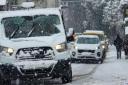 Snow has caused traffic difficulties in parts of the county