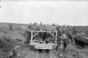 Canadian soldiers evacuating wounded from Vimy Ridge