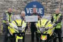DONATION: North West Blood Bikers receiving the money