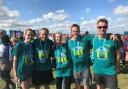 Family members raising money for the Epilepsy Society at the Great North Run 2019
