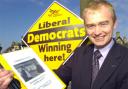 GREAT UNVEILING: Lib Dem candidate Tim Farron with his party’s election manifesto