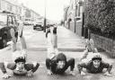 HISTORY: Break-dancing youngsters Jason McCarter, Danny Cave and Scott Reid in 1985