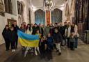Locals gather to pray for peace on anniversary of Ukraine War