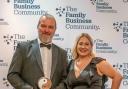 Co-owner Andy Arnold-Bennett receives his award at the North West Family Business Awards 2023