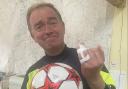 The MP Tim Farron sustained a dislocated finger while attempting to save a ball
