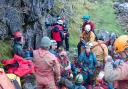 Nine cavers were helped out of a tricky spot on Saturday