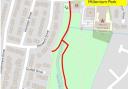 The planned routes that will now be lit at night for local residents.