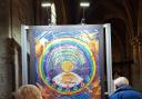 Fourteen textile panels are on display at Hexham Abbey