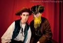From left, Captain Donny Jeopardy (played by Jonah Aldridge) and his arch-Nemesis Barbaverde (Alfie Shepherd), two of the principal players in Queen Katherine School's Pirates of the Crabby Bean.