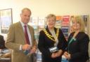 Ulverston Town Clerk David Parratt, myself and Denise Wiles